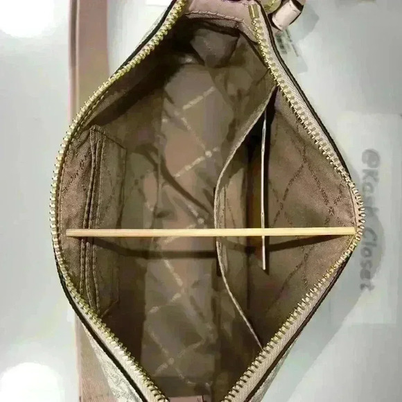 Michael Kors Crossbody Tech Attach Adjustable Strap MK Signature Powder Blush Mt - Picture 7 of 8